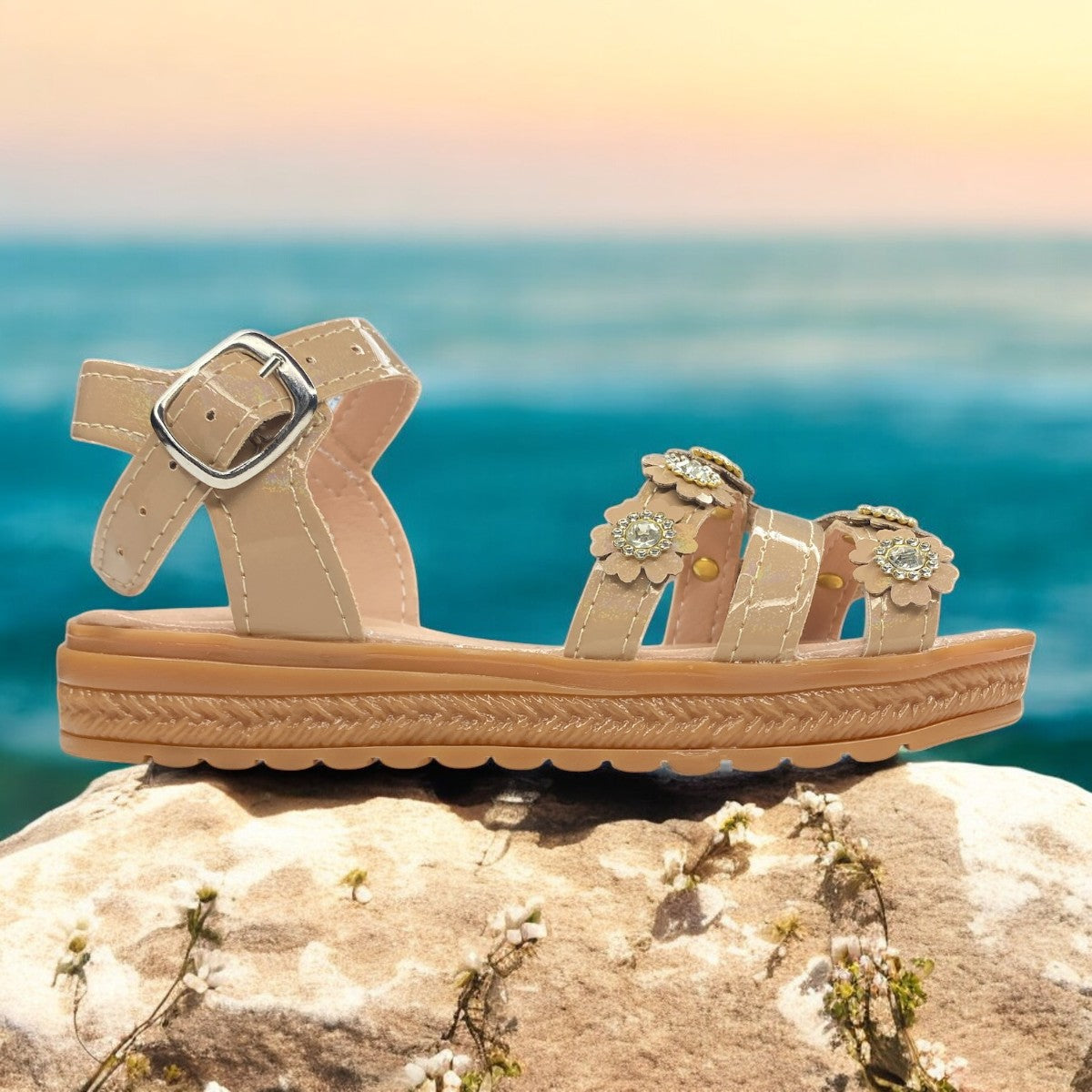 Huaraches Camel Para Niña, Confort Y Estilo Diario