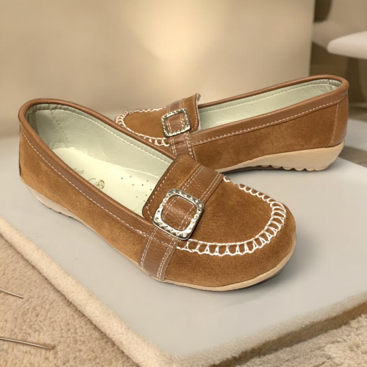 Zapato Para Senora Cafe Ligero Comodo Suave Confort Las Cuatas.
