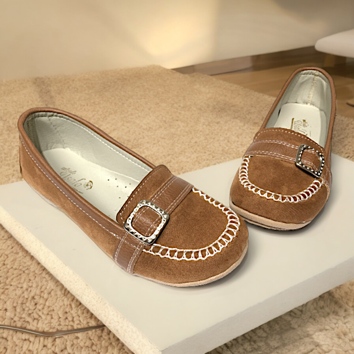 Zapato Para Senora Cafe Ligero Comodo Suave Confort Las Cuatas.