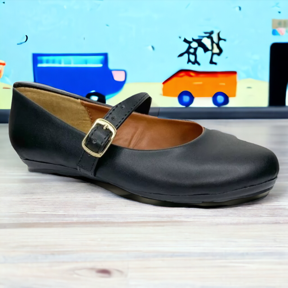 Zapato Escolar Para Nina De Escolta Negros Las Cuatas.