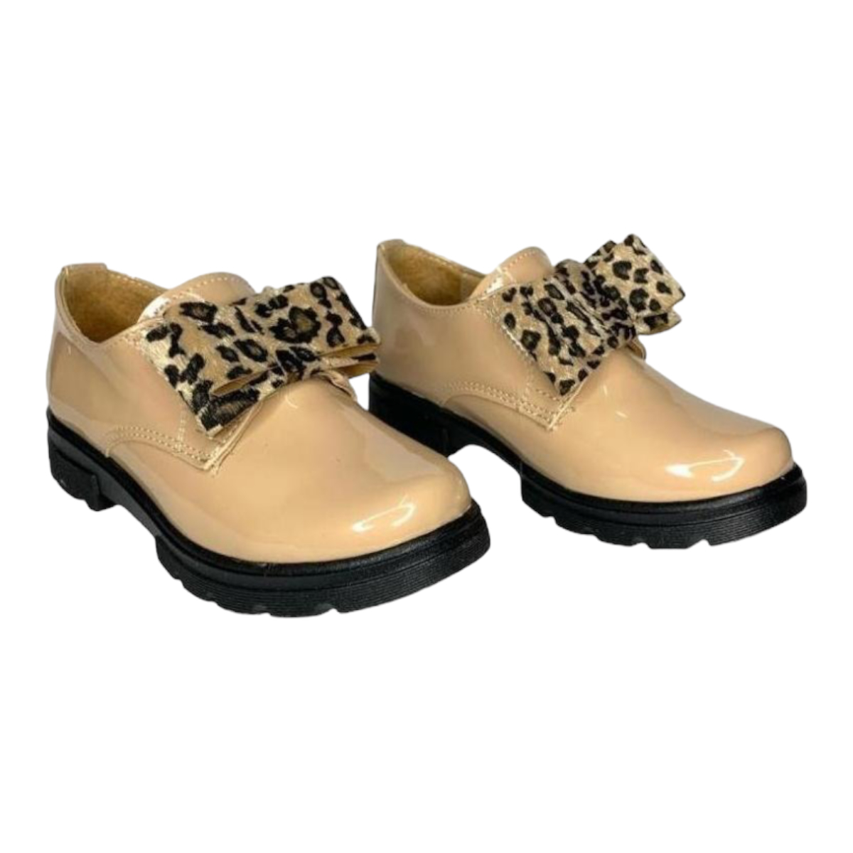 Zapato Para Nina Ajuste Con Resorte Con Flores Piel Beige Las Cuatas.