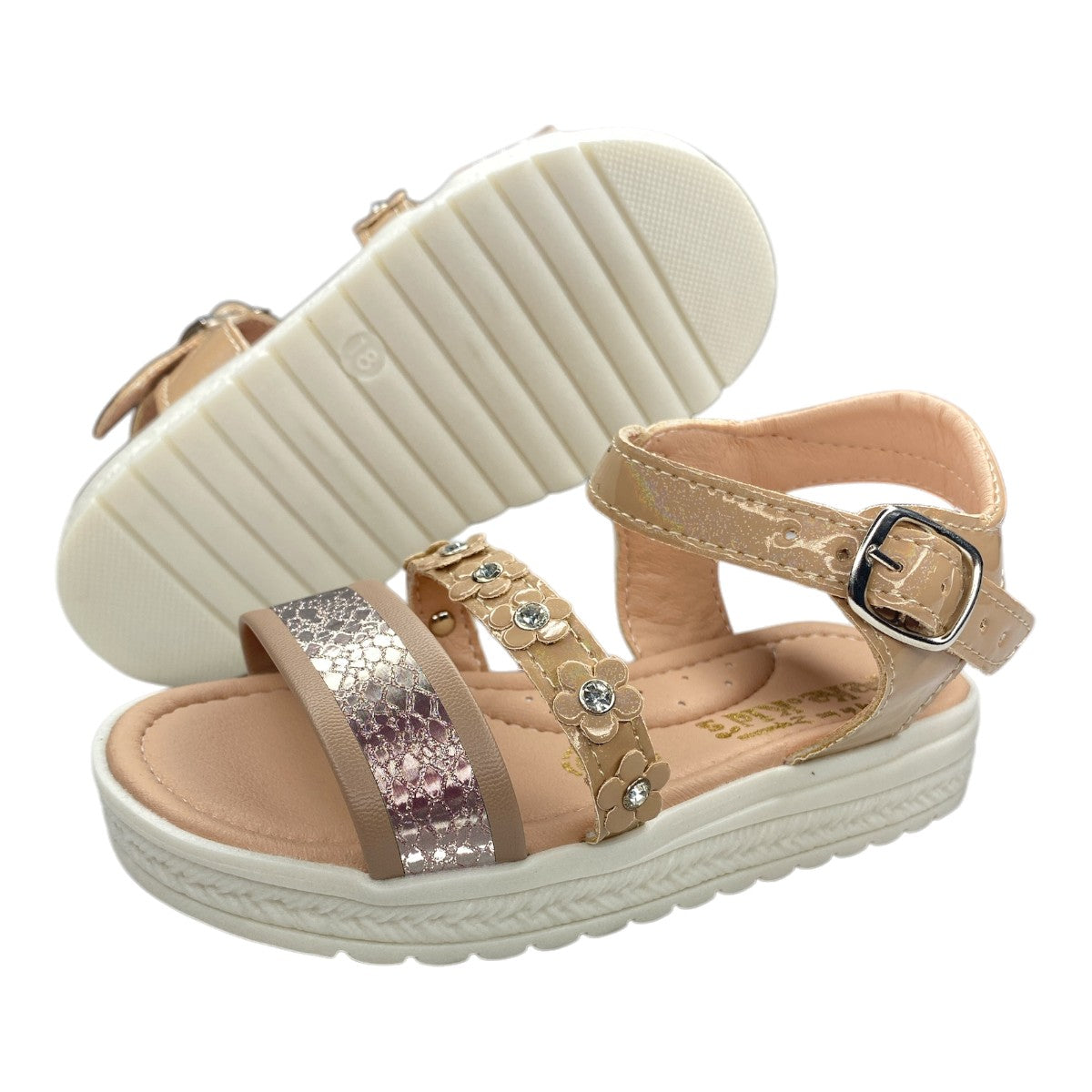 Huaraches Beige Para Niña, Comodidad Y Estilo