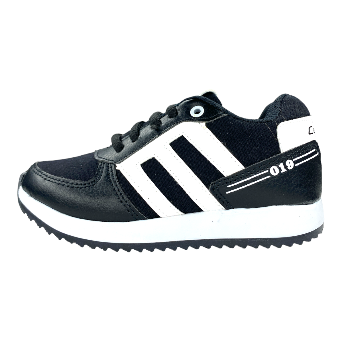 Tenis De Bebe Nino Negro Blanco Urbano Deportivo Las Cuatas.