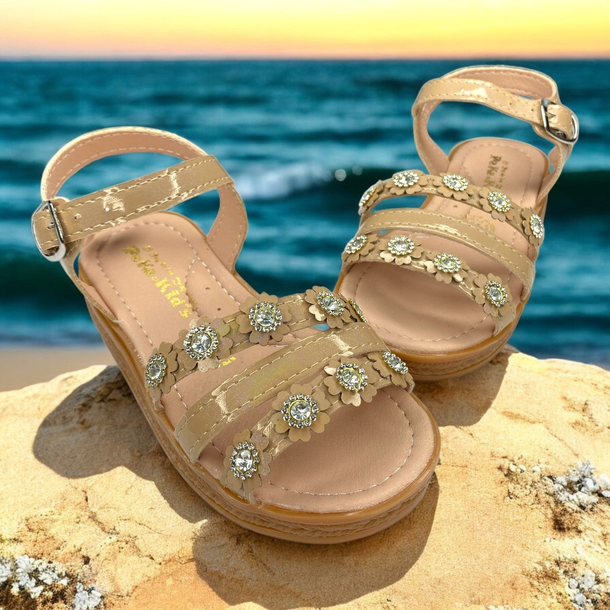 Huaraches Camel Para Niña, Confort Y Estilo Diario