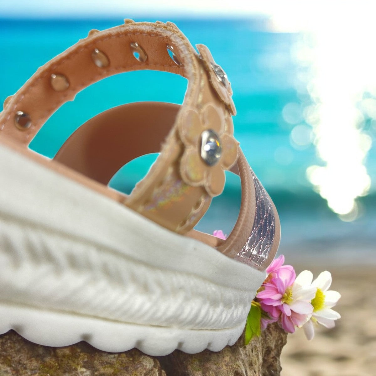 Huaraches Beige Para Niña, Comodidad Y Estilo