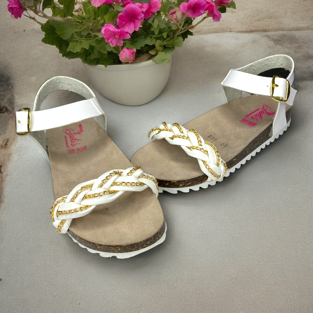 Huarache Mujer Trensa Casual Comodo Blanco Corcho Las Cuatas.