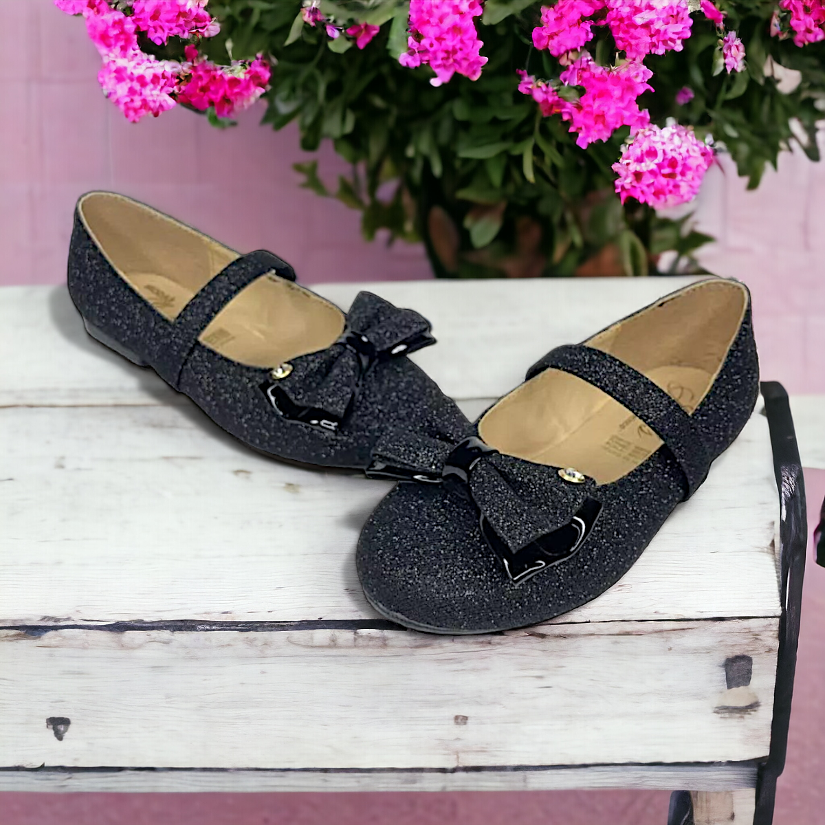 Zapatilla De Cenicienta Bella Durmiente Casual Negro Aurora Las Cuatas.