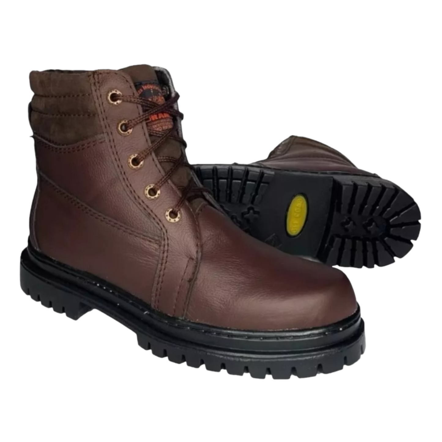 Botas Industriales Seguridad De Trabajo Hombre Cafe Uso Rudo Las Cuatas