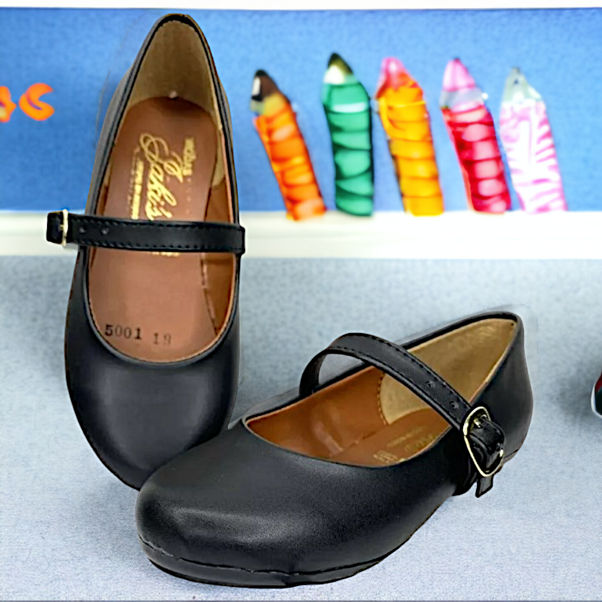 Zapato Escolar Para Nina De Escolta Negros Las Cuatas.