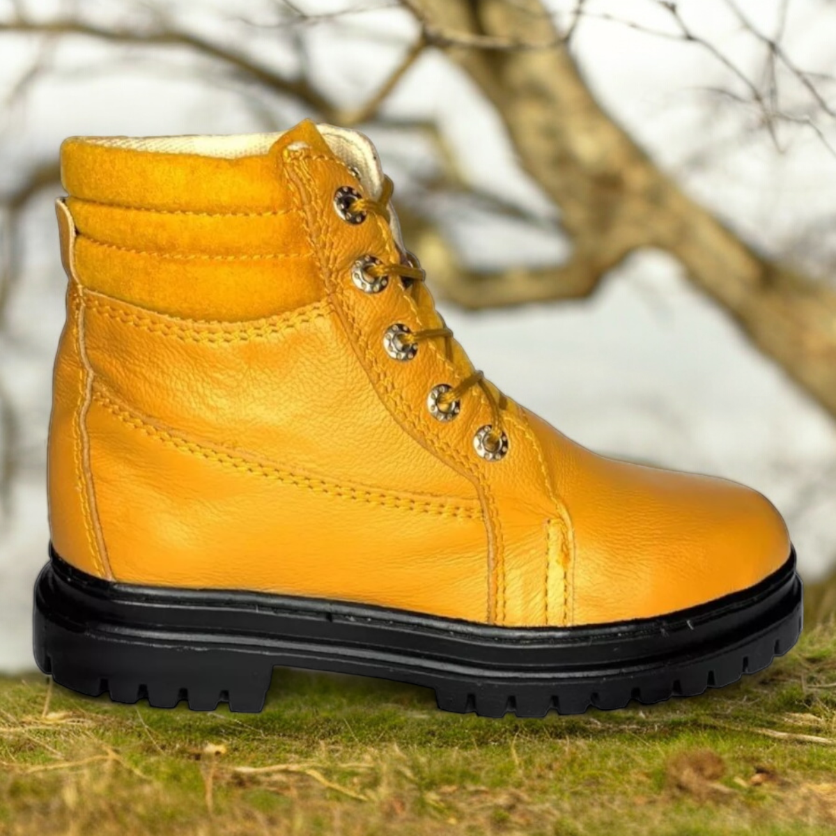 Botas Industriales Seguridad De Trabajo Hombre Uso Rudo Miel Las Cuatas.