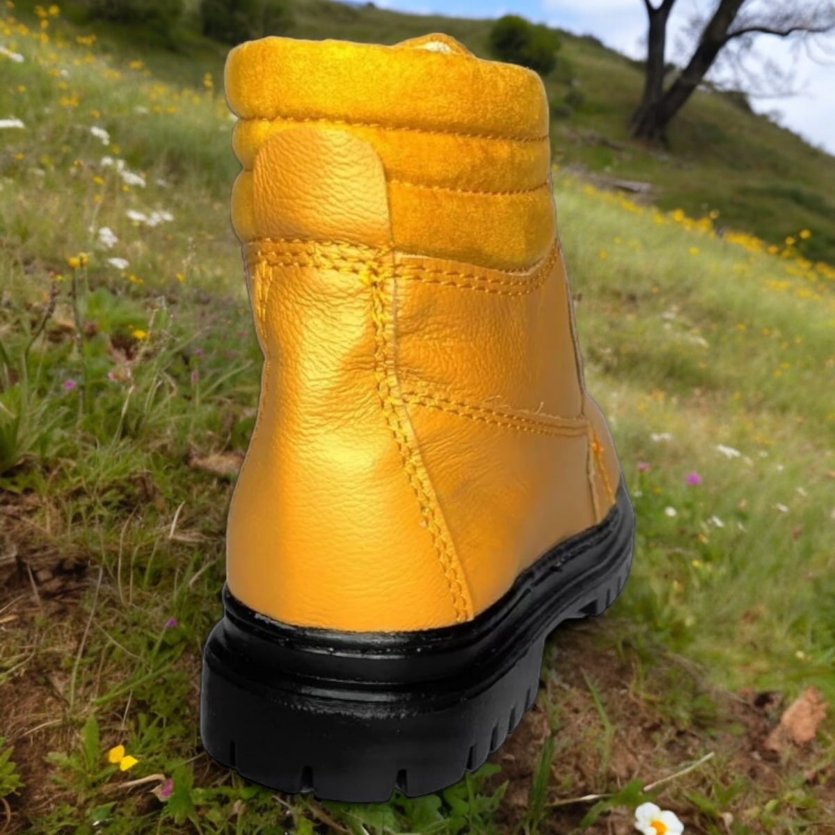 Botas Industriales Seguridad De Trabajo Hombre Uso Rudo Miel Las Cuatas.