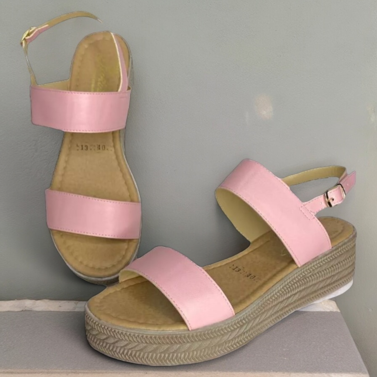Huarache Plataforma De Dama Extensil Hebilla Comoda Playera Las Cuatas.