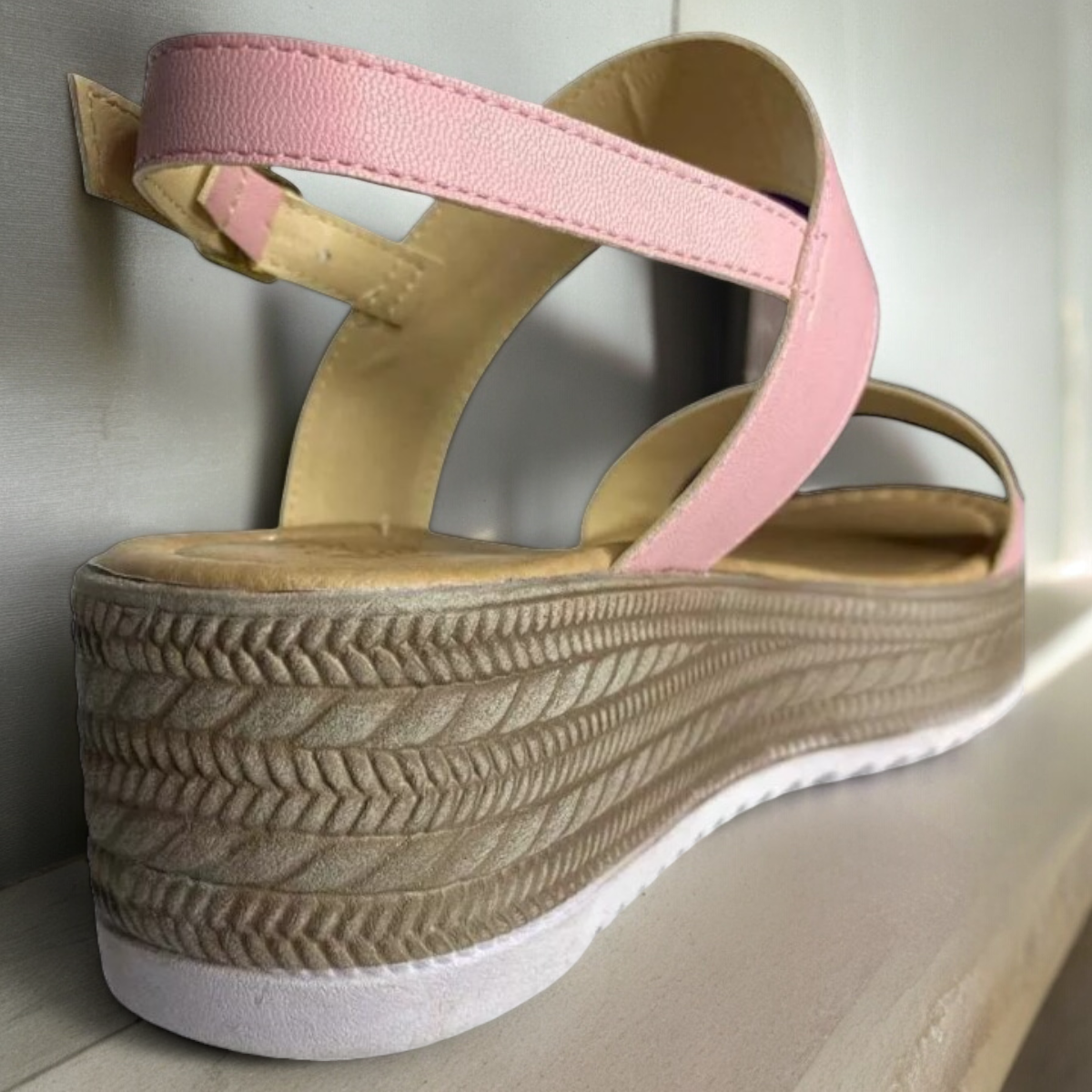 Huarache Plataforma De Dama Extensil Hebilla Comoda Playera Las Cuatas.