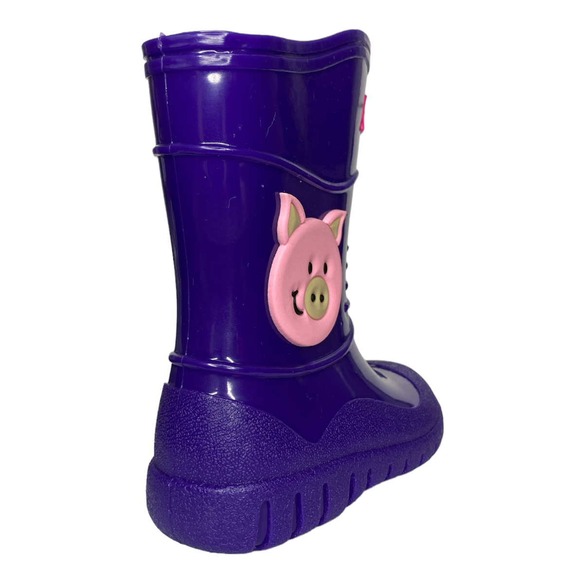 Botita De Lluvia Lila Bebe O Nina Con Forro De Tela Las Cuatas.