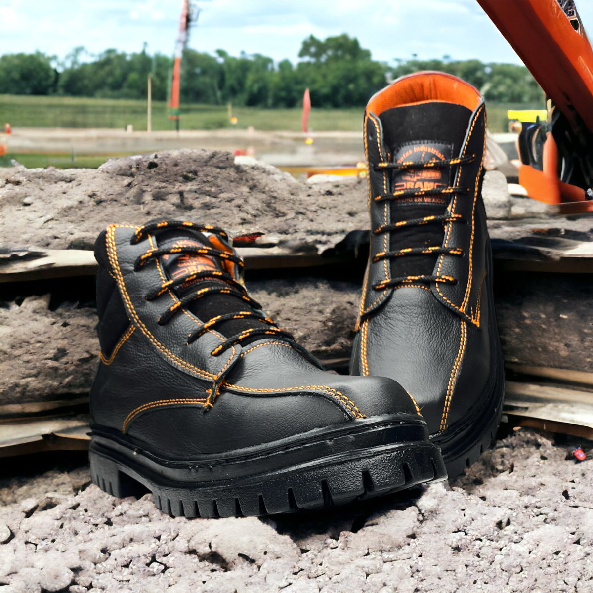 Botas Industriales Seguridad De Trabajo Hombre Negro Uso Rudo Las Cuatas