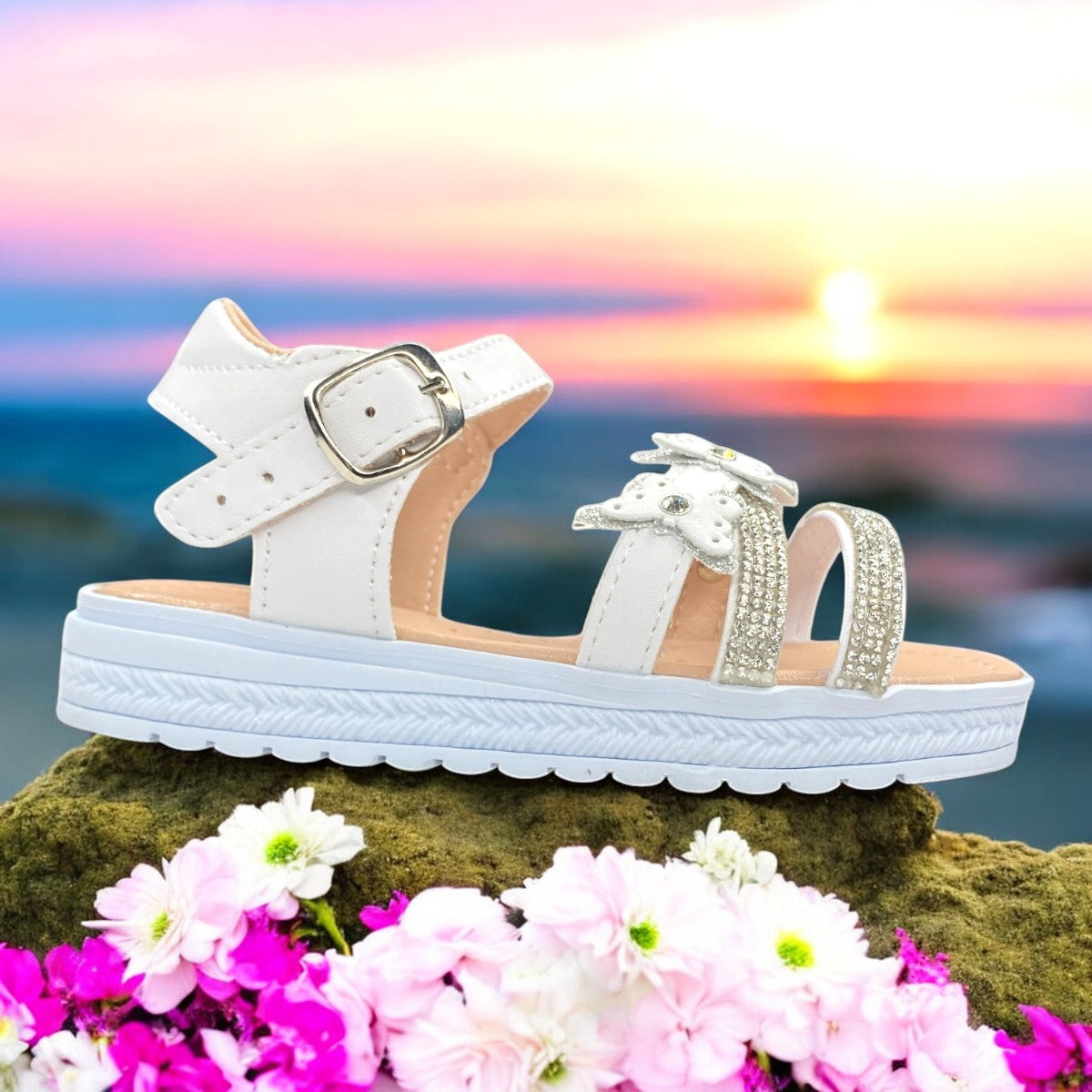 Huaraches De Verano Para Niña, Suela Antideslizante