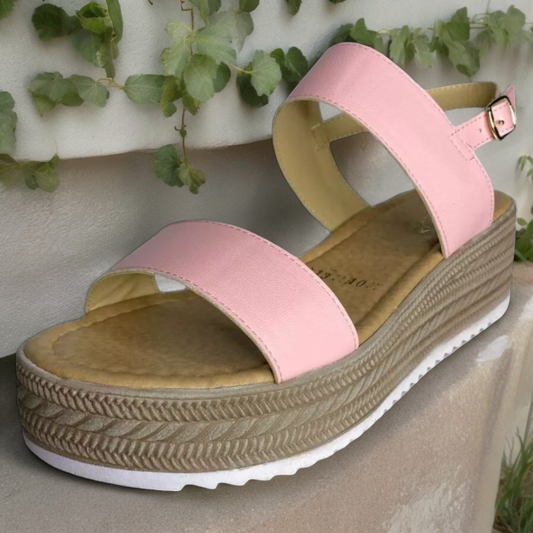 Huarache Plataforma De Dama Extensil Hebilla Comoda Playera Las Cuatas.