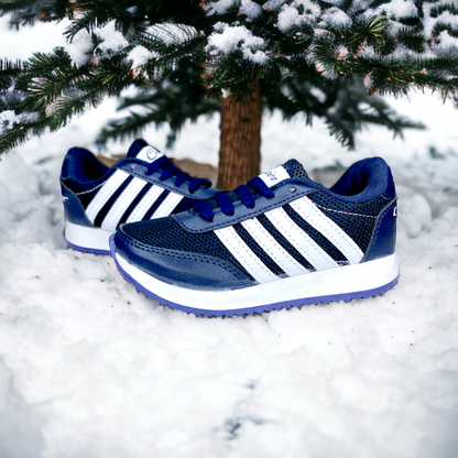 Tenis De Bebe Nino Azul Urbano Deportivo Malla.