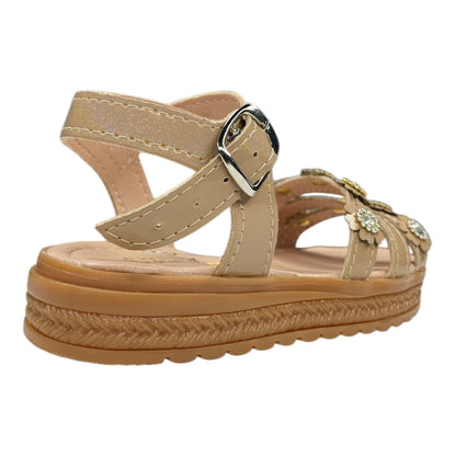 Huaraches Camel Para Niña, Confort Y Estilo Diario