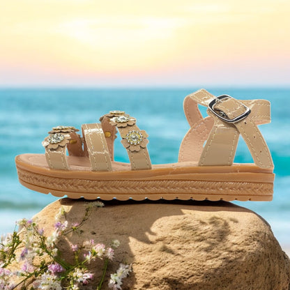 Huaraches Camel Para Niña, Confort Y Estilo Diario