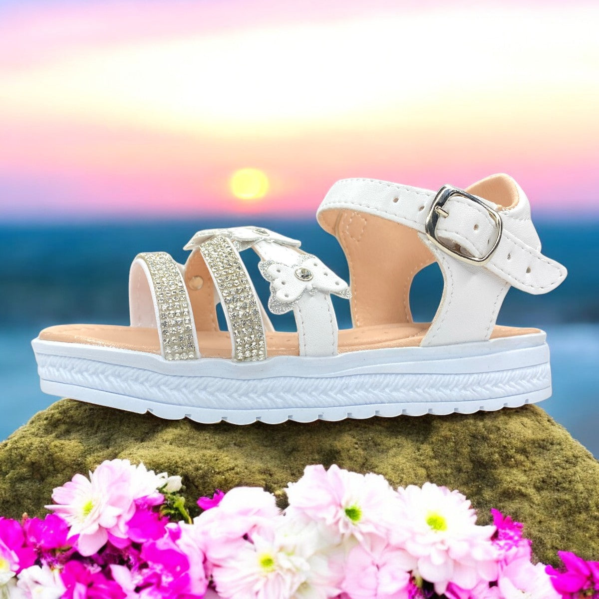 Huaraches De Verano Para Niña, Suela Antideslizante