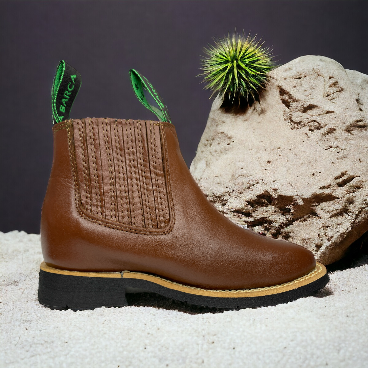 Botin Charro La Barca Unisex Punta Cuadrada Locksticher Las Cuatas.