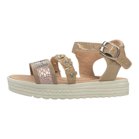 Huaraches Beige Para Niña, Comodidad Y Estilo