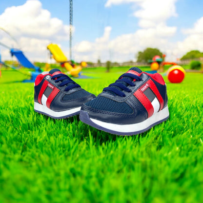 Tenis De Bebe Nino Azul Urbano Deportivo.