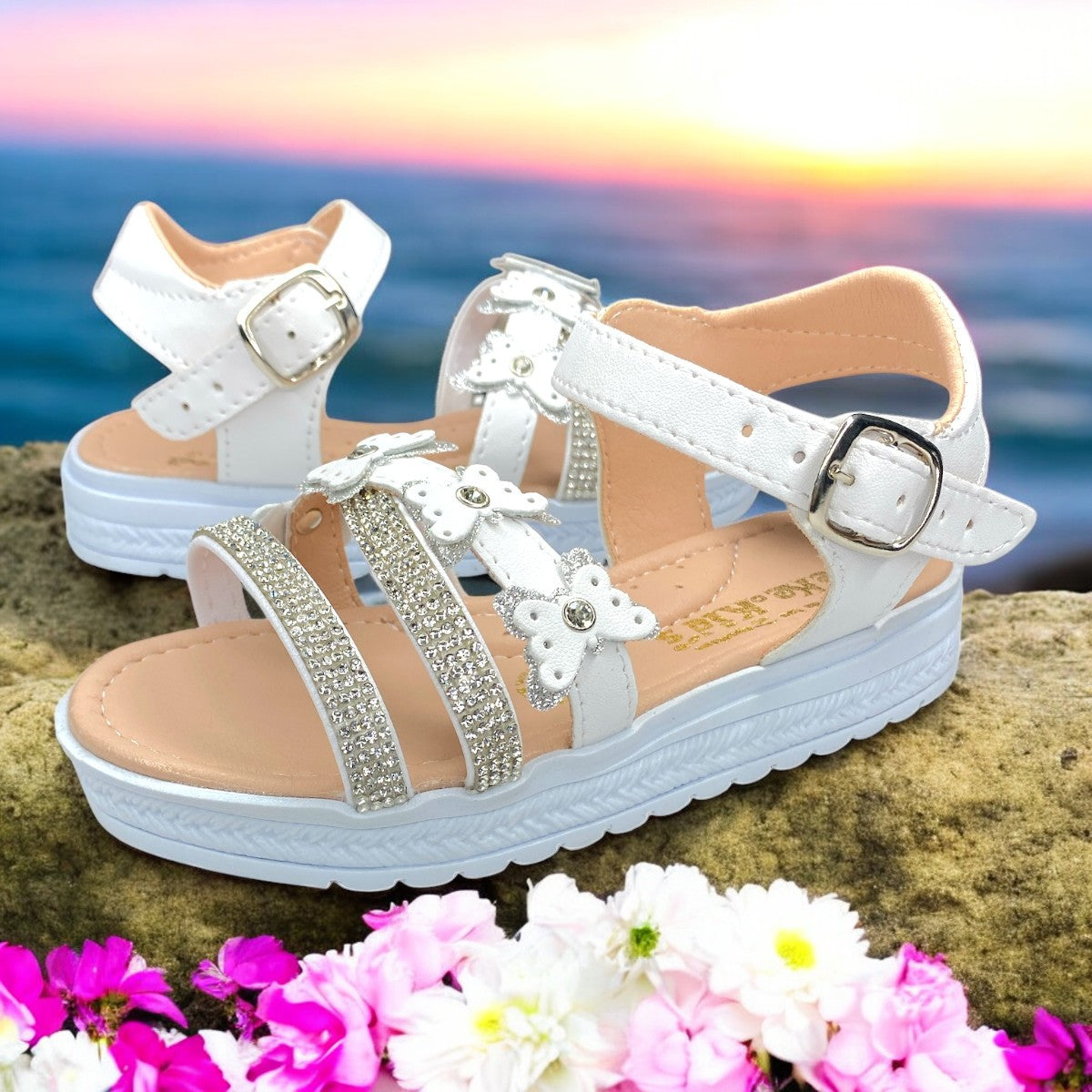 Huaraches De Verano Para Niña, Suela Antideslizante
