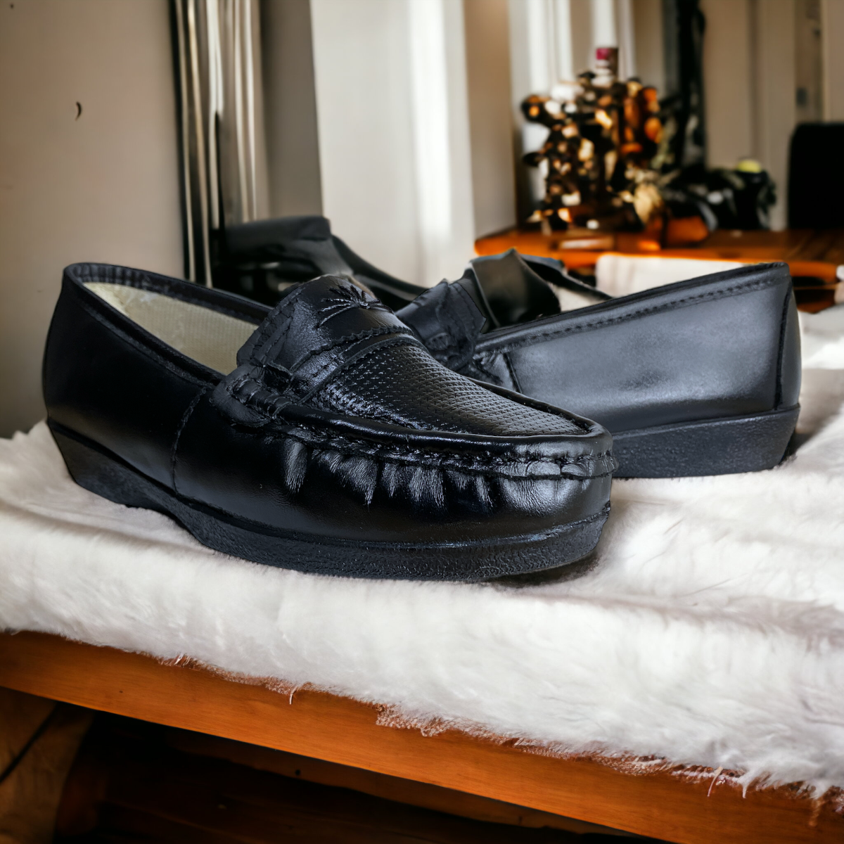 Zapato Comodo Dama Pie Diabetico O Delicado Piel Flats Las Cuatas .