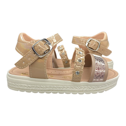 Huaraches Beige Para Niña, Comodidad Y Estilo