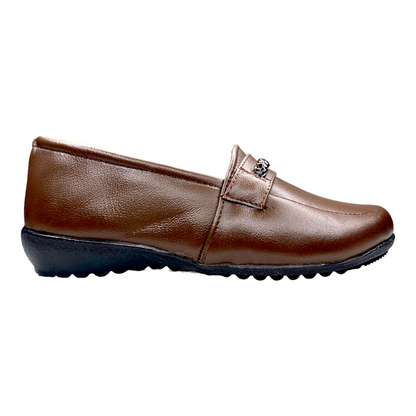 Zapato Comodo Dama Pie Diabetico O Delicado Piel Flats Cafe Las Cuatas.