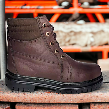 Botas Industriales Seguridad De Trabajo Hombre Cafe Uso Rudo Las Cuatas