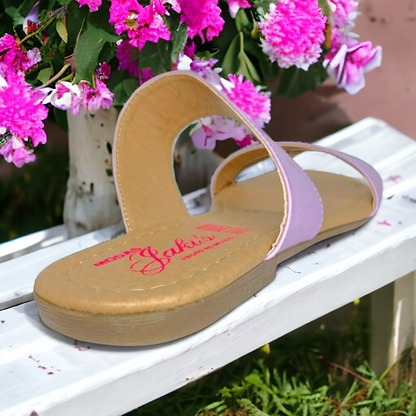 Sandalia Para Dama Huarache Rosa Lila Fresco Las Cuatas.