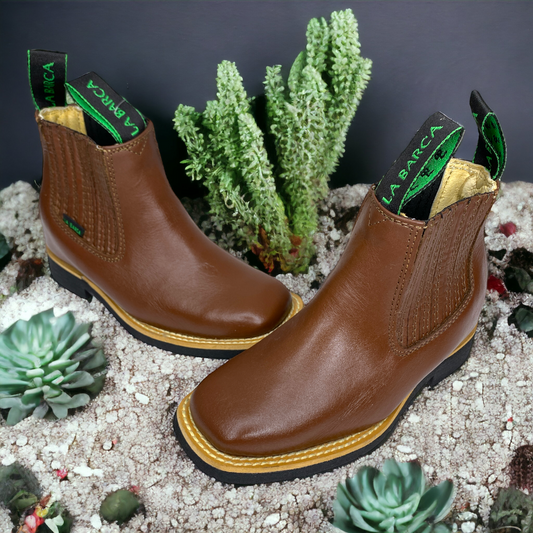 Botin Charro La Barca Unisex Punta Cuadrada Locksticher Las Cuatas.